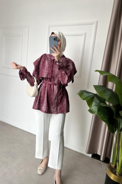 Batik Desen Trenç Pembe Gri