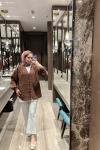Bella Modal Kumaş Gömlek Füme