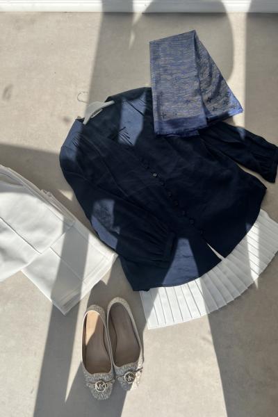 Bella Modal Kumaş Gömlek Lacivert