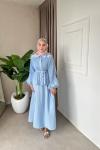 Elysia Etekli Takım Açık Mavi