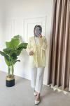 Fırfır Detaylı Mira Kimono Sarı