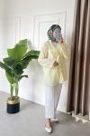 Fırfır Detaylı Mira Kimono Sarı