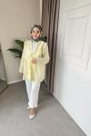 Fırfır Detaylı Mira Kimono Sarı