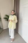 Fırfır Detaylı Mira Kimono Sarı