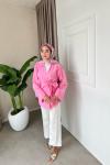 Hena Gömlek Kimono Pembe