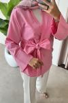 Hena Gömlek Kimono Pembe