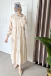 Sena Oversize Elbise Bej