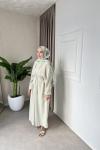 Serra Bağlamalı Premium Elbise Mint Yeşili